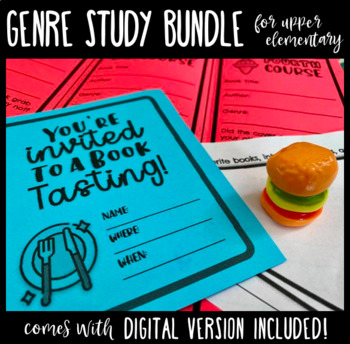 Preview of Genre Study Bundled with 40 Book Challenge Resources — Digital Version Included!