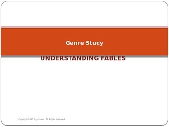 Preview of Genre Study:  Fables