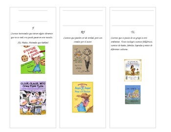 Preview of Genre bookmarks in spanish