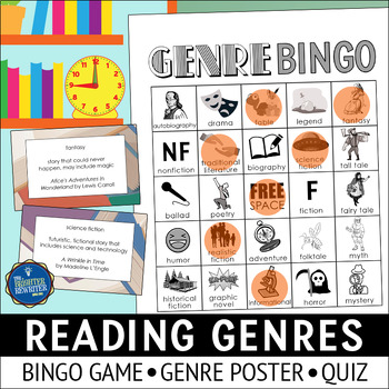 Preview of Reading Genres Bingo Game