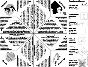 Types of Genres Activity/ Foldable 6th 5th 4th 3rd Grade Reading