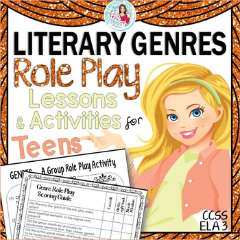 Preview of Genres Activities - Role Play & Word Scramble English Language Arts Editable
