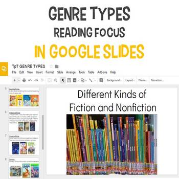 Preview of Genres - Digital in Google Slides (Distance Learning)