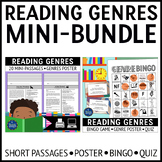Genres Reading Passages and Bingo Game Activities Bundle