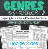 Genres of Dance - Intro Lesson and Digital Project for Dis