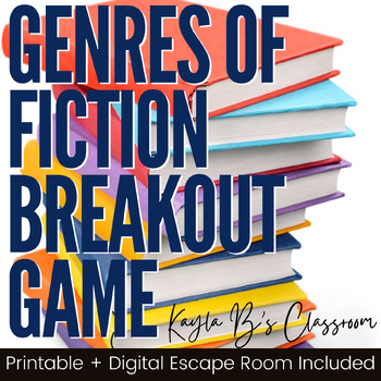 Preview of Genres of Fiction Breakout Game Escape Room