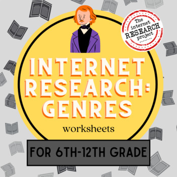 Preview of Genres of Literature Internet Research Worksheets for Middle and High School