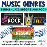 Genres of Music Bundle - Jazz, Reggae, and Rock