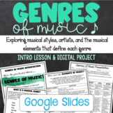 Genres of Music - Intro Lesson and Digital Project for Dis