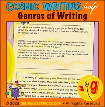 Preview of Genres of Writing: 11 Genres & 36 Mixed Level Matching Cards - Reading Activity