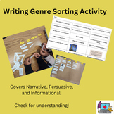 Genres of Writing Sorting Activity- Great Opener or Format