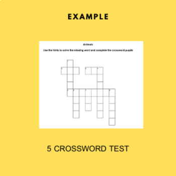 Gentle Crossword Puzzles good for Kids Instant Download Printable