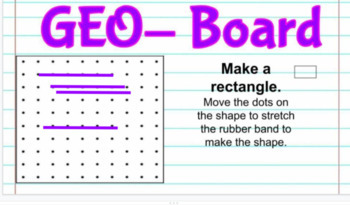 Preview of Geo-Board 2D Shapes Kindergarten First Grade Math 