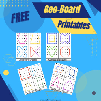 Geoboard Task Cards Free Math Summer Printable - Montessori Nature