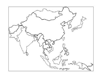 Blank Political Map Of Monsoon Asia - Bank2home.com