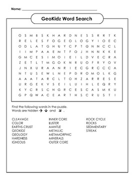 Preview of GeoKidz Word Search