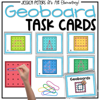 Geoboard Task Cards - 2D Shapes, Area, Perimeter, and Multiplication  Activities