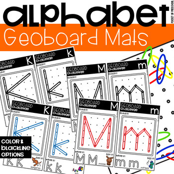 Preview of Geoboard Alphabet Letter Mats - Fine Motor Fun!