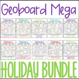 Geoboard Challenge Task Cards - Mega Holiday Bundle