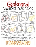 Geoboard Challenge Task Cards - Thanksgiving