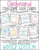 Geoboard Challenge Task Cards - Winter