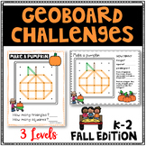 Geoboards Geometry Challenges - Seasonal Task Cards - Fine