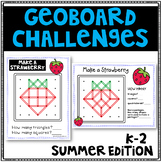 Geoboard Geometry Challenges - Seasonal Task Cards - Fine 