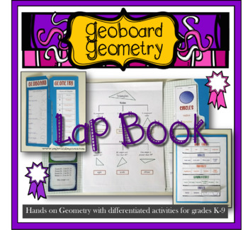 Preview of Geoboard Geometry Lap Book unit activities for grades K-9