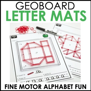 Preview of Geoboard Letter Mats - Fine Motor Alphabet Mats - Letter Writing Practice