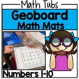 Geoboard Numbers 1-10, Math Mats for Tubs, Centers, PreK, 