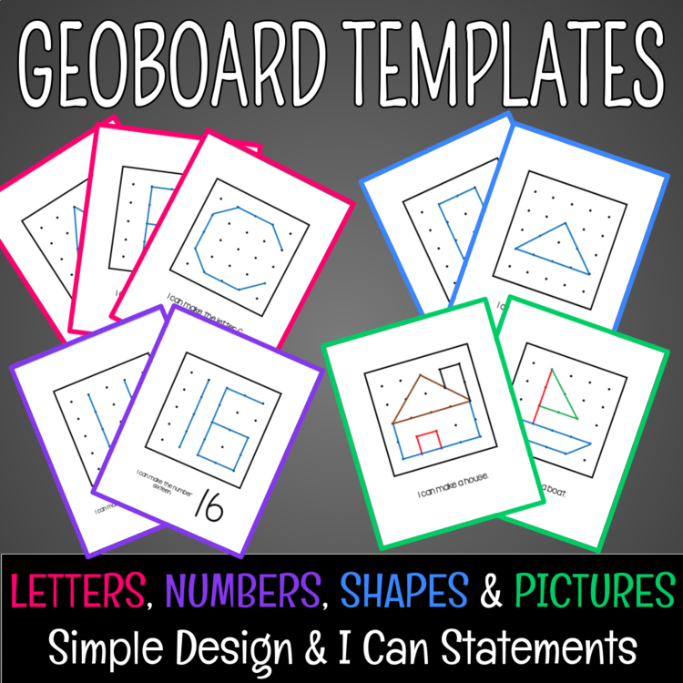 Geoboard Pattern Templates by Nordquist Notes Teachers Pay Teachers