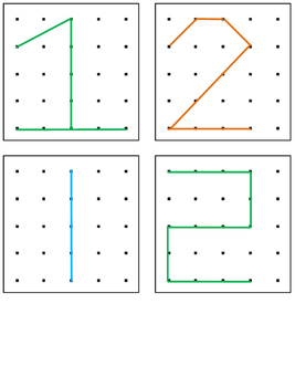 Geoboard Shapes Task Cards Easy and Hard Levels by Simply Kiddos