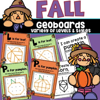 Preview of Geoboard Task Cards Activity Fall