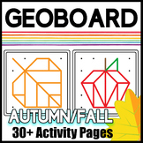 Geoboard Task Cards & Activity Mats: Fall / Autumn