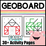 Geoboard Task Cards & Activity Mats: Farm