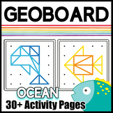 Geoboard Task Cards & Activity Mats: Ocean