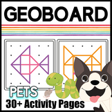 Geoboard Task Cards & Activity Mats: Pets