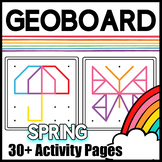 Geoboard Task Cards & Activity Mats: Spring