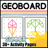 Geoboard Task Cards & Activity Mats: Summer