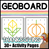 Geoboard Task Cards & Activity Mats: Thanksgiving