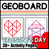 Geoboard Task Cards & Activity Mats: Valentine's Day