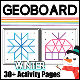 Geoboard Task Cards & Activity Mats: Winter