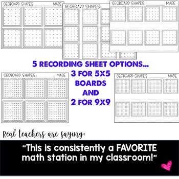 Geoboard Task Cards and Recording Sheet (teacher made)