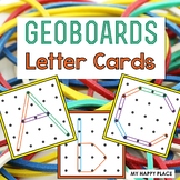 Geoboards Alphabet Task Cards - Upper and Lowercase Letter