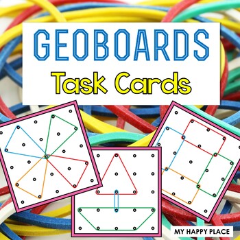 Preview of Geoboards Task Cards - Fine Motor Activity - Spatial Reasoning - Morning Tub