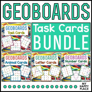 Preview of Geoboards Task Cards Bundle - Fine Motor Activities - Morning Tubs