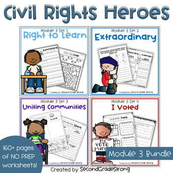 Preview of Geode Level 2 Civil Rights Heroes Module 3 BUNDLE