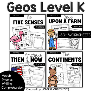 Preview of Geo Level K Kindergarten Bundle