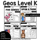 Geo Level K Kindergarten Bundle