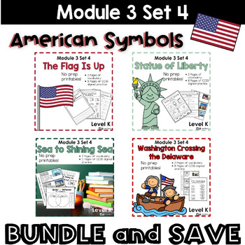Preview of Kindergarten Geodes® - Level K - Module 3 SET 4 American Symbols - BUNDLE